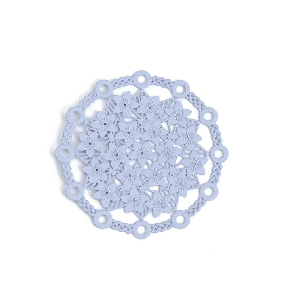 DoreenBeads модные медные соединители для люстры круглые синие фиолетовые белые красные цветочные полые украшения амулеты «сделай сам» 29x29 мм, 10 шт