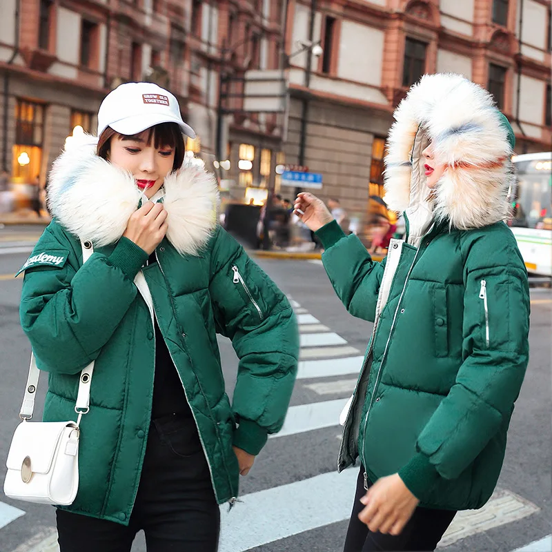 

Cotton Coat Women's Short Korean-style 2019 New Style Winter Loose-Fit BF Students down Coat Short INS down Feather Cotton-padde