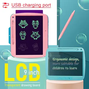 

Cartoon Drawing Board Mini LCD Writing Tablet 9 Inches Calligraphy Graffiti Handwriting Pads Student
