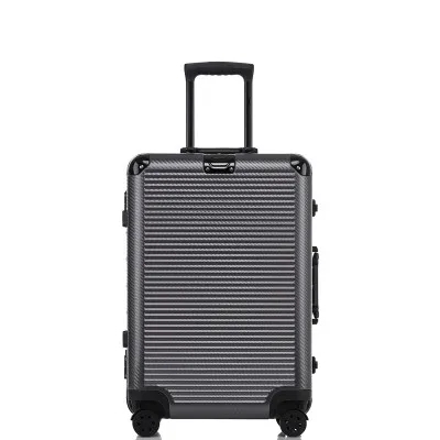 Супер модный Спиннер с алюминиевой рамкой, чемодан для путешествий на колесиках 26 дюймов, дорожные сумки на колесиках, сумка для багажа 20 дюймов 24 дюймов - Цвет: Gray