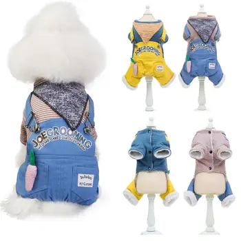 

Z36 Winter Dog Jumpsuit Overalls Clothes Cute Small Dog Costume Puppy Outfit Apparel Chihuahua Warm Dog Coat Jacket Clothing