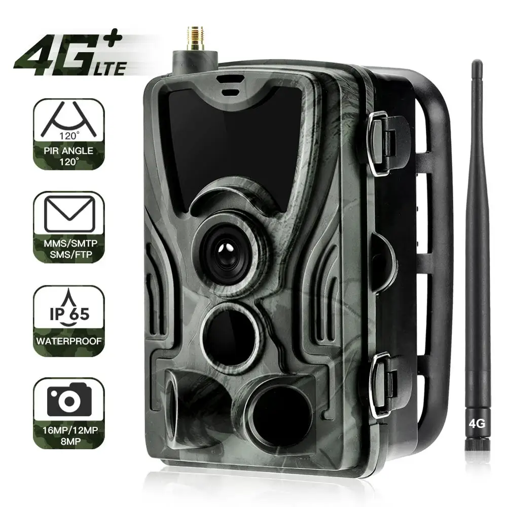 Hunting Trail Camera Trail Camera 4G Hunting Trail Camera SMTP MMS SMS 20MP 1080P Wireless Cellular Wildlife Cameras HC801LTE 0.3s IP65 Surveillance Camera