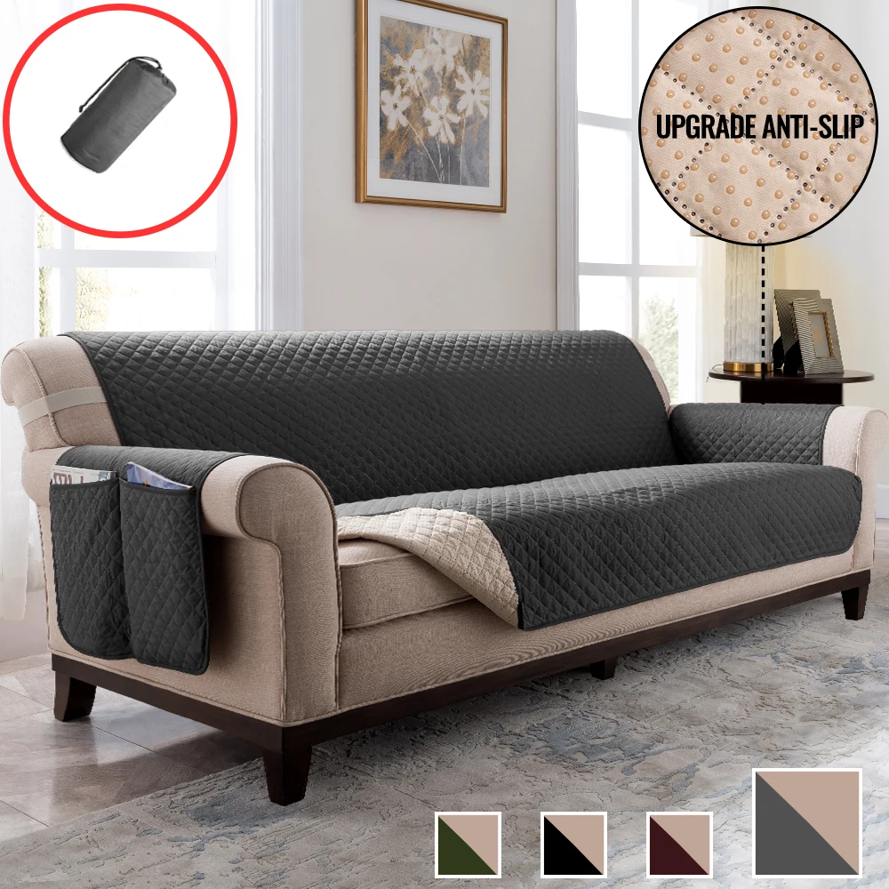 dark gray 198x218cm Чехол для дивана, противоскользящие Чехлы для дивана для гостиной, Защитная пленка для домашних животных и детей, чехол для дивана, эластичные чехлы - Цвет: dark gray 198x218cm