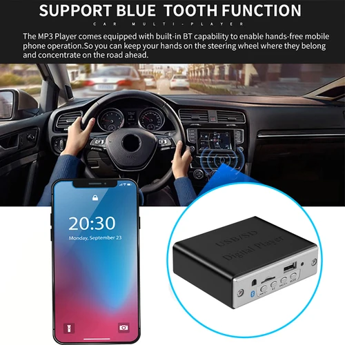 Kebidu 블루투스 5.0 MP3 디코더 보드 디코딩 모듈, 디지털 플레이어 오디오 보드 지원, MP3 WAV U 디스크, TF 카드, USB SD, 12V 4