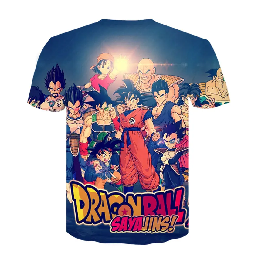Летняя Горячая Dragon Ball Z Супер Саян Гоку мужская футболка с круглым вырезом уличная Harajuku мужская одежда аниме футболка
