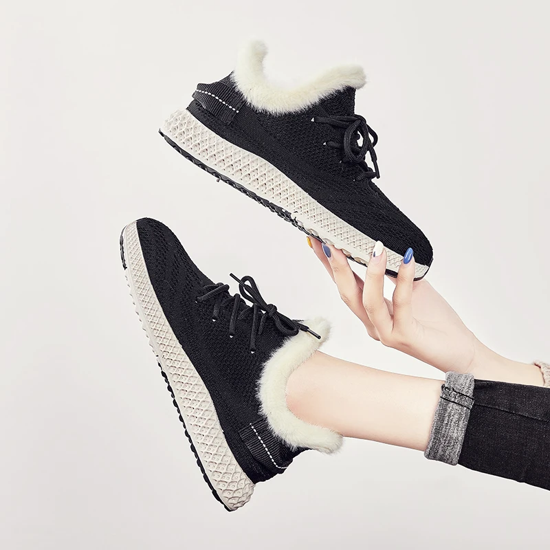 Повседневная обувь; женские кроссовки; модная теплая хлопковая обувь; женская зимняя обувь из плюша; теплая зимняя обувь на шнуровке; zapatillas mujer