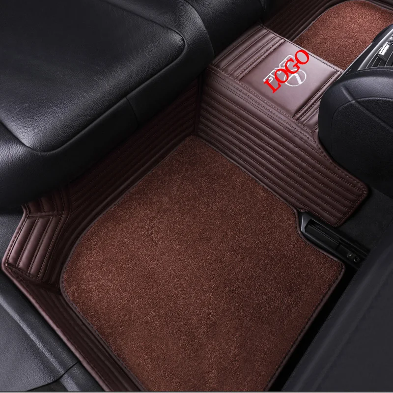 Плюшевый ковер для автомобиля, коврики для Land Rover Discovery freelander Sport Range Rover Sport Evoque, логотип автомобиля на заказ