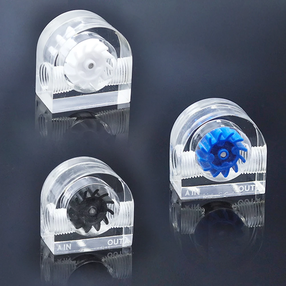 ПК расходомер водяного охлаждения 12-крыльчатка акриловая полукруглая