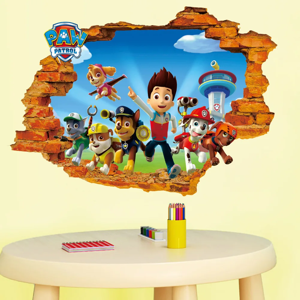 ZY New Style CHILDREN'S Room Bedroom TV Backdrop Wall Adhesive Paper Foreign Trade Wholesale Waterproof Removable Stickers Mural