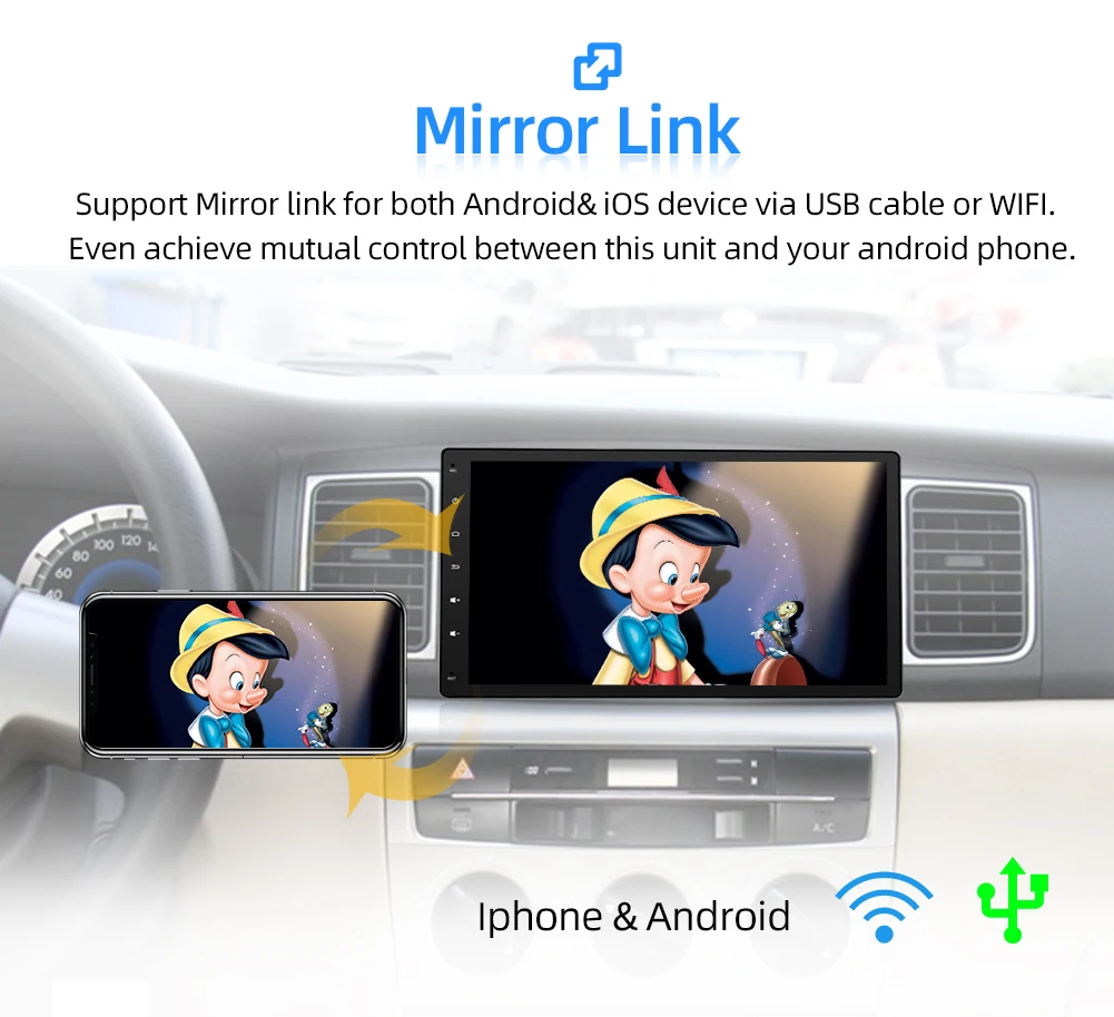2 Din Автомобильный Радио плеер для Универсальный 4G ram+ 64G rom Bluetooth Wifi AUX Android 9,0 автомобильный мультимедийный плеер