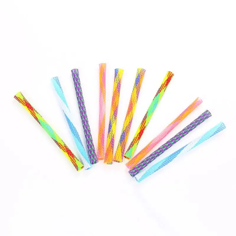 1PC Cat Toys Kitten Funny Colorful Rod Cat Wand Toys Nylon Pet Cat Toys Interactive Stick Pet Cat Supplies