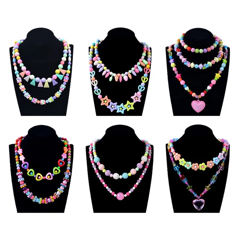 Children Bracelets for Girls Diy Toys for Children Handmade Necklace Girl Handmade Beading Headwear Interactive Toys for Kids