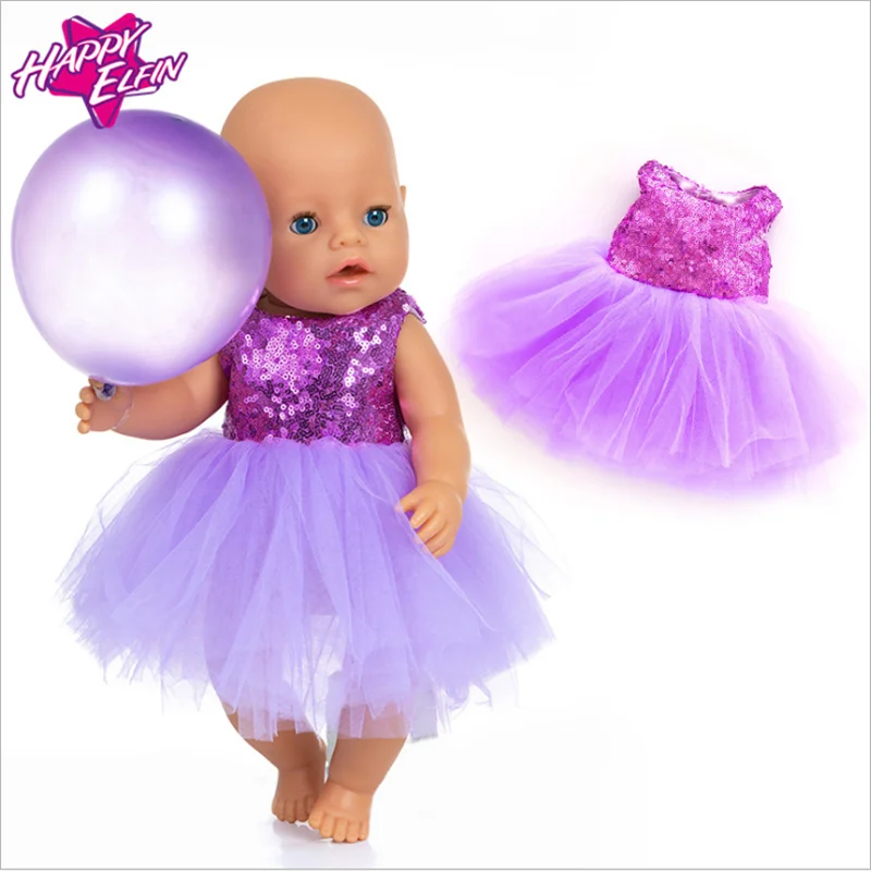 Born New Baby Fit 18 дюймов 43 см кукольная одежда Кукла шар красный фиолетовый белый танцевальное платье костюм аксессуары для ребенка подарок - Цвет: Q-103