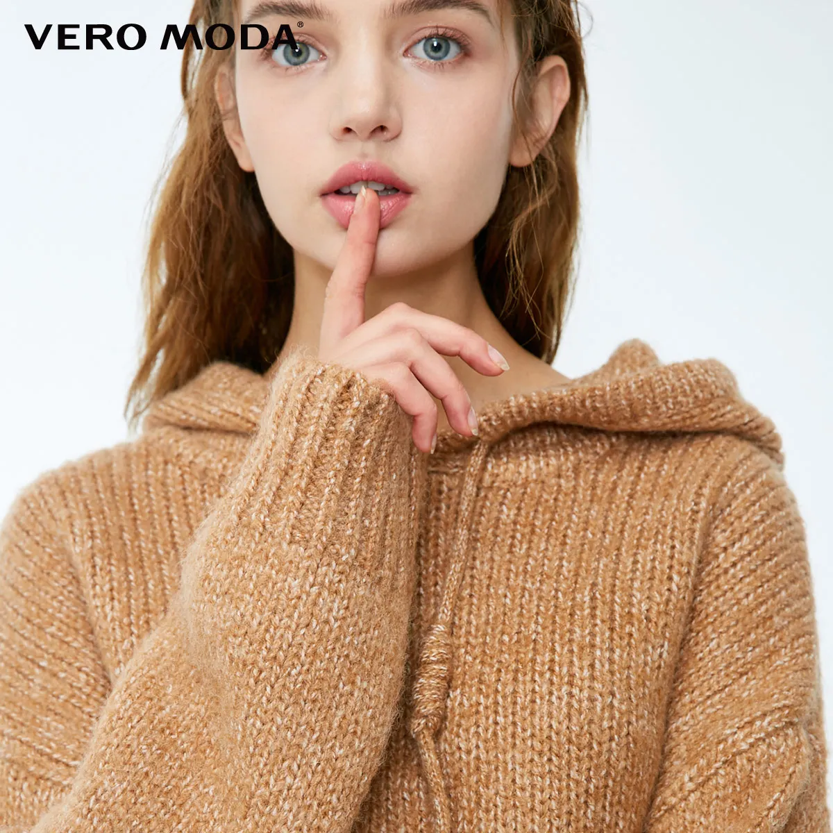 Vero Moda свитер женский женский уличный стиль Досуг с капюшоном свободный свитер вязаный Топ | 318413555