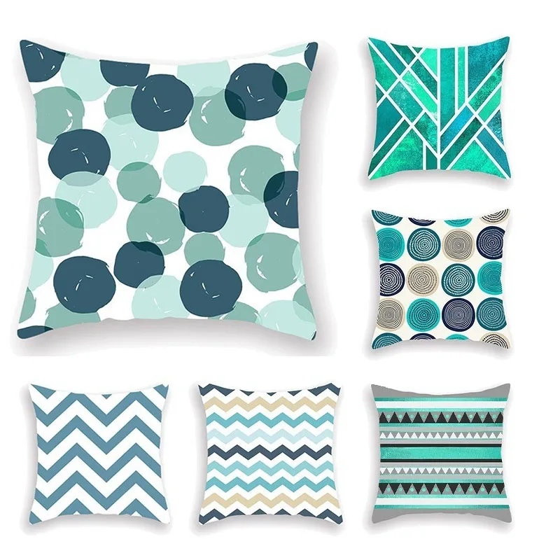 

Pillow Covers Home Decorative Peach Skin Nordic Sofa Deco Geometric Cushion Covers Mountain Arrows Pillow Cases Livingroom Dec