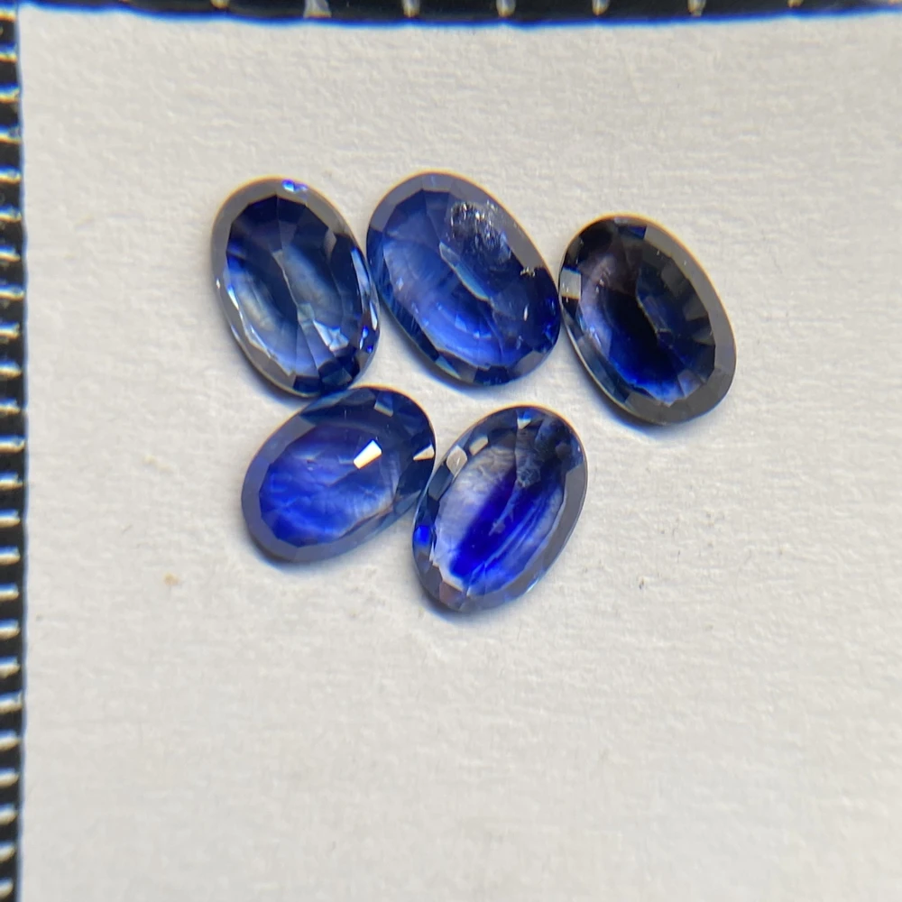 1 Carat A Quality Oval Cut 3x5mm About 4pcs Thailand Natural Original Royal Blue Sapphire Gemstones For Jewelry Making
