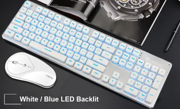 

OMESHIN 2.4G wireless rechargeable LED backlight Usb ergonomic gaming keyboard and mouse set full waterproof design. 104 key