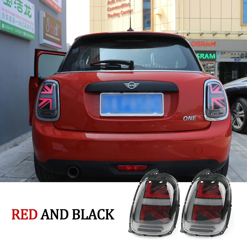 Black Red Автомобильный Стайлинг для MINI Cooper F55 F56 F57 задний светильник s 2013-теперь для мини задний светильник DRL+ сигнал поворота+ тормоз+ светодиодные фонари заднего хода - Цвет: Black Red