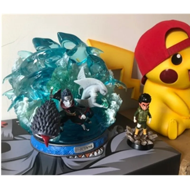 1" Аниме Наруто статуя Akatsuki бюст Hoshigaki Kisame полноразмерный портрет со светодиодный светильник GK фигурка игрушка коробка 26 см V586
