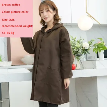 

Add Long Style Lady To Add Soft Work Clothes Han Style Fashion The Jacket Is Waterproof And Oil-proof For Adults A403