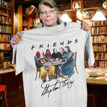 Стивен футболка King ужас рубашка для друзей персонажа ужас футболка S-3Xl