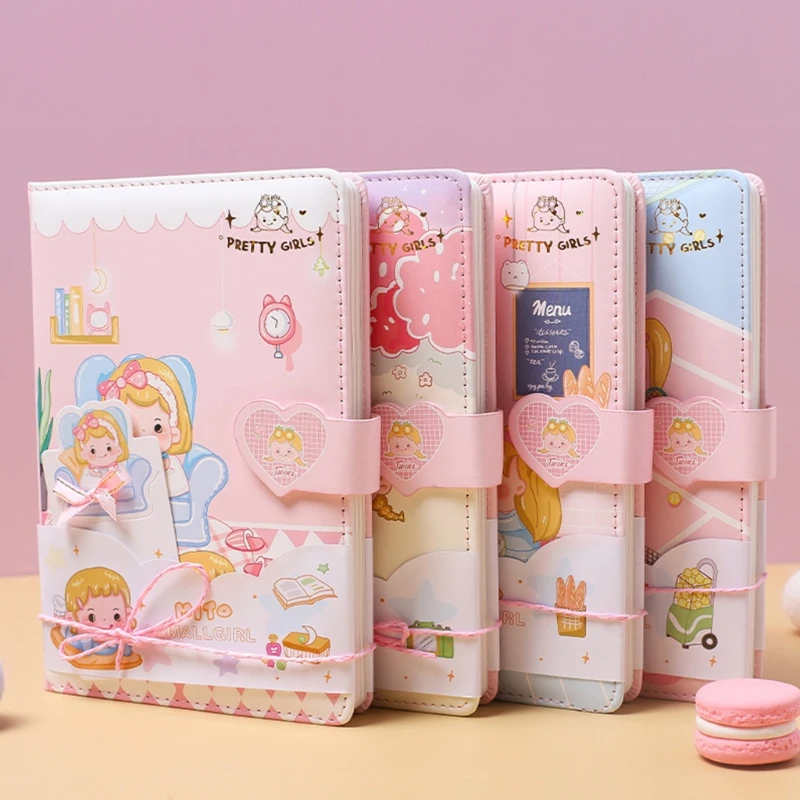 

32k 112 Sheets Cute Cartoon Diary Kawaii Notebook Girly Heart Notepad Coloring Page Illustration Notebook for Girl