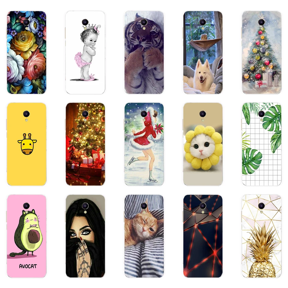 For Meizu M5C Case Silicon Soft TPU Phone Cover for M5S M 5 S Coque Bumper full 360 Protective fundas cute cat dog 2 | Мобильные