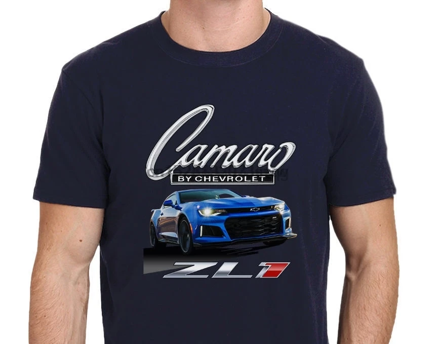 2019 летняя новая мужская Спортивная футболка с изображением автомобиля Chevy Camaro ZL1