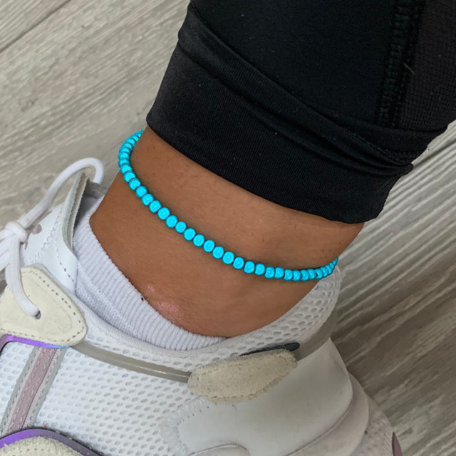 Fashion Summer Turtle Imitation Pearl Bead Women Anklet Bracelet Beach Leg Foot Ankle For Women Jewelry Gift