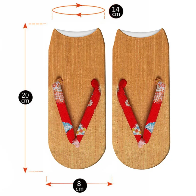 Cute Foot Printed 3D Socks For Women Kawaii Low Ankle Femme Girls Cotton Socks Casual Funny Creative Socks Happy Calcetines Sox