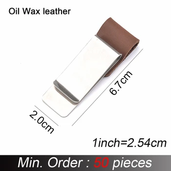 

50 Pieces / Lot Genuine Leather Pen Holder Brass And Stainless Steel Clip For Travel Journal Diary Notebook Accessory