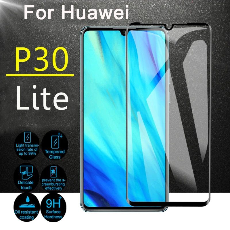 

Protective glass on for huawei p30 lite Tempered glas p 30 light armor screenprotector huawey huavei hauwei p30lite 30p film 9h