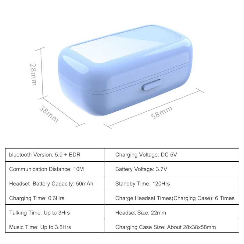 TWSWireless Bluetooth 5 0 Earphones Charging Box Wireless Headphone 6D Stereo Sports Waterproof Earbuds Headsets With Microphone