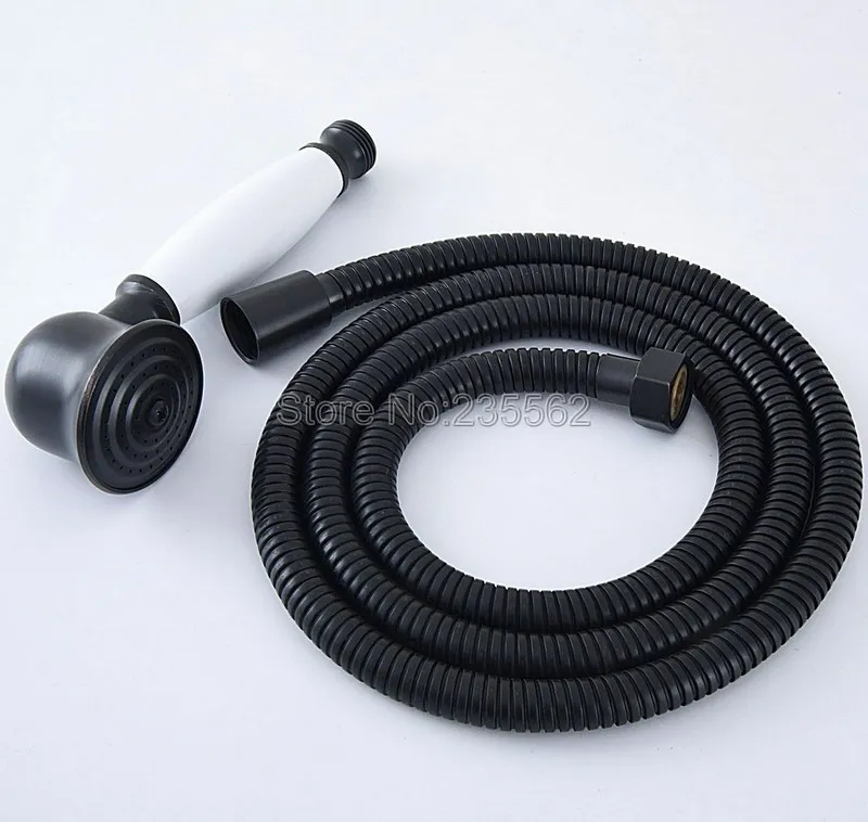 

Black Oil Rubbed Bronze Water-saving Round Hand Shower Head Handheld Sprayer with 1.5m hose Lhh062
