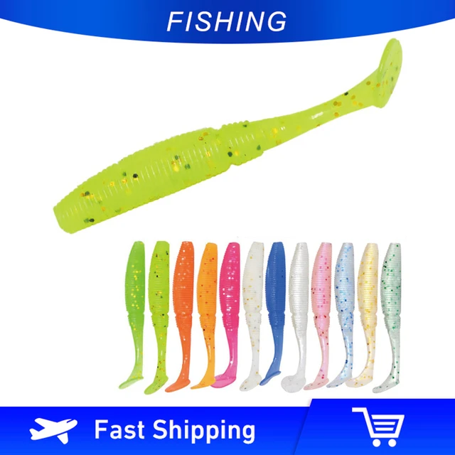 Afishlure 15pcs/lot Fishing Lure Bait 1g 50mm Luminous Soft Bass