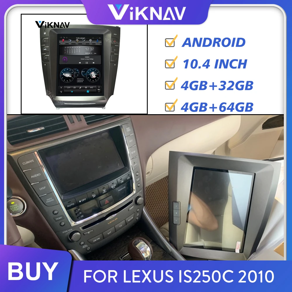 Автомобильный радиоприемник мультимедийный плеер для LEXUS IS250C 2010 Android