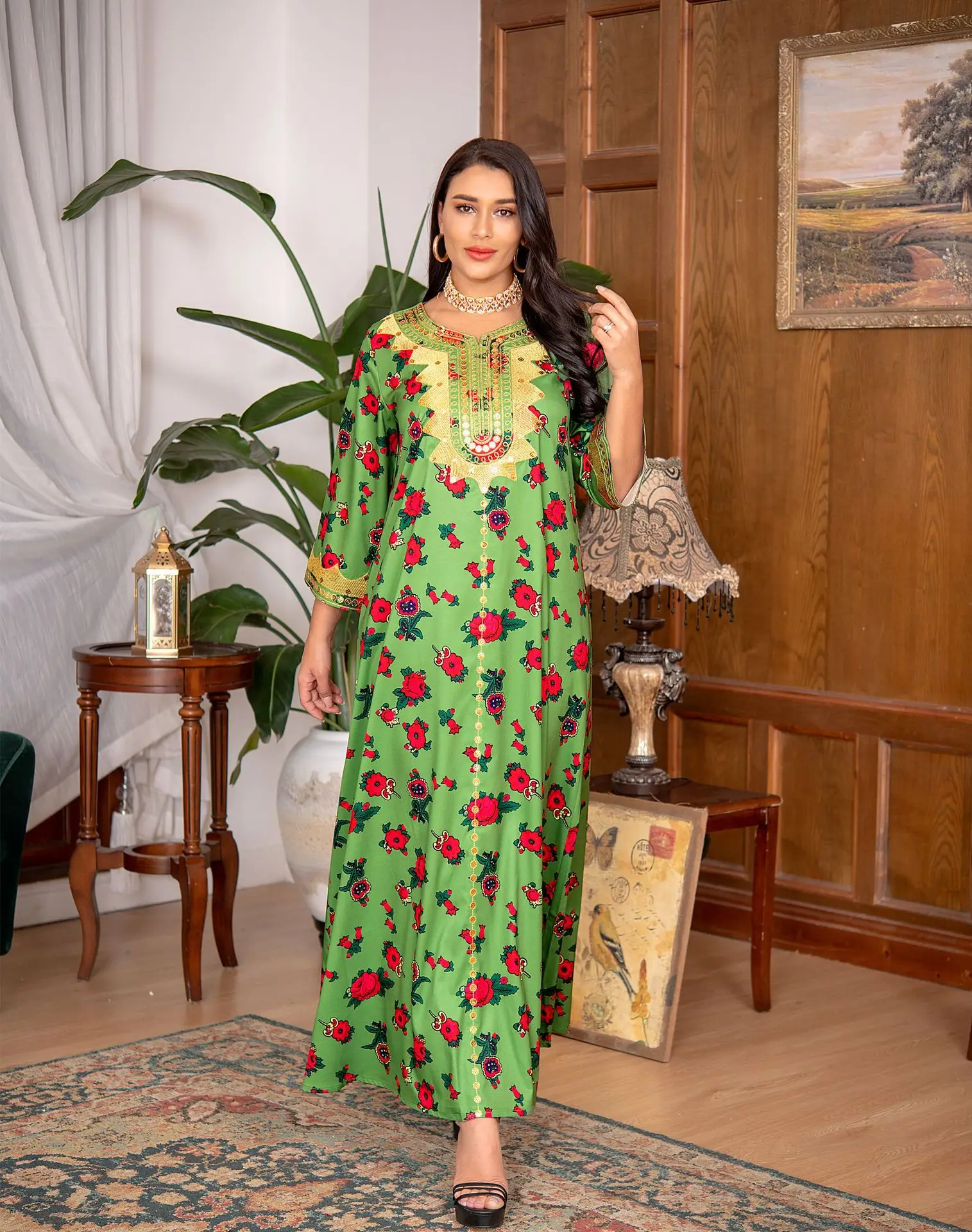 Siskakia Middle East Women Clothing Fashion Muslim Hijab Dress 2021 Ramadan Eid  Jalabiya Dubai Moroccan Kaftan Oman Arabic Robe long sleeve maxi dress