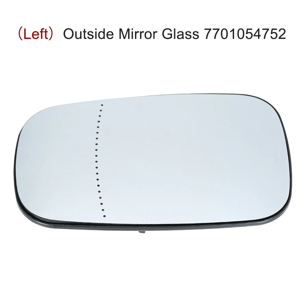 Left/Right Outside Mirror Glass Rearview Mirror Glass for MEGANE II 2/LAGUNA II 2/Clio III - Color: Left
