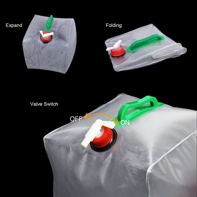 NEW-white Foldable Water Tank Water Can Flat Canister Liter,10L
