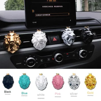 

Creative Car Air Freshener Plaster Geometric Lion Perfume Auto Air Conditioner Outlet Fragrance Clip Aromatherapy Decor Ornament