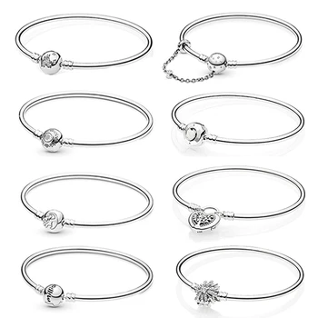 

PDB SL 21 RLLEN 925 Sterling Silver Fashion Classic Elegant DIY Necklace Suitable for Charm Beads Women Bracelet Jewelry Gift