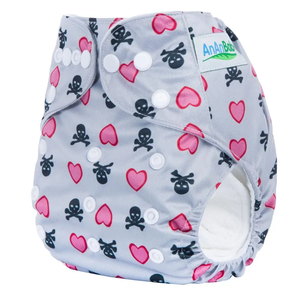 1Pc Digital Animals And Rainbow Prints Diaper Nappie Reusable Waterproof PUL One Size Fits All Baby Cloth Diaper Ananbaby - Цвет: A6