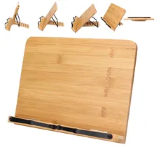 Support pliable en bois réglable, pour tablette, livre de cuisine, les études, fixe