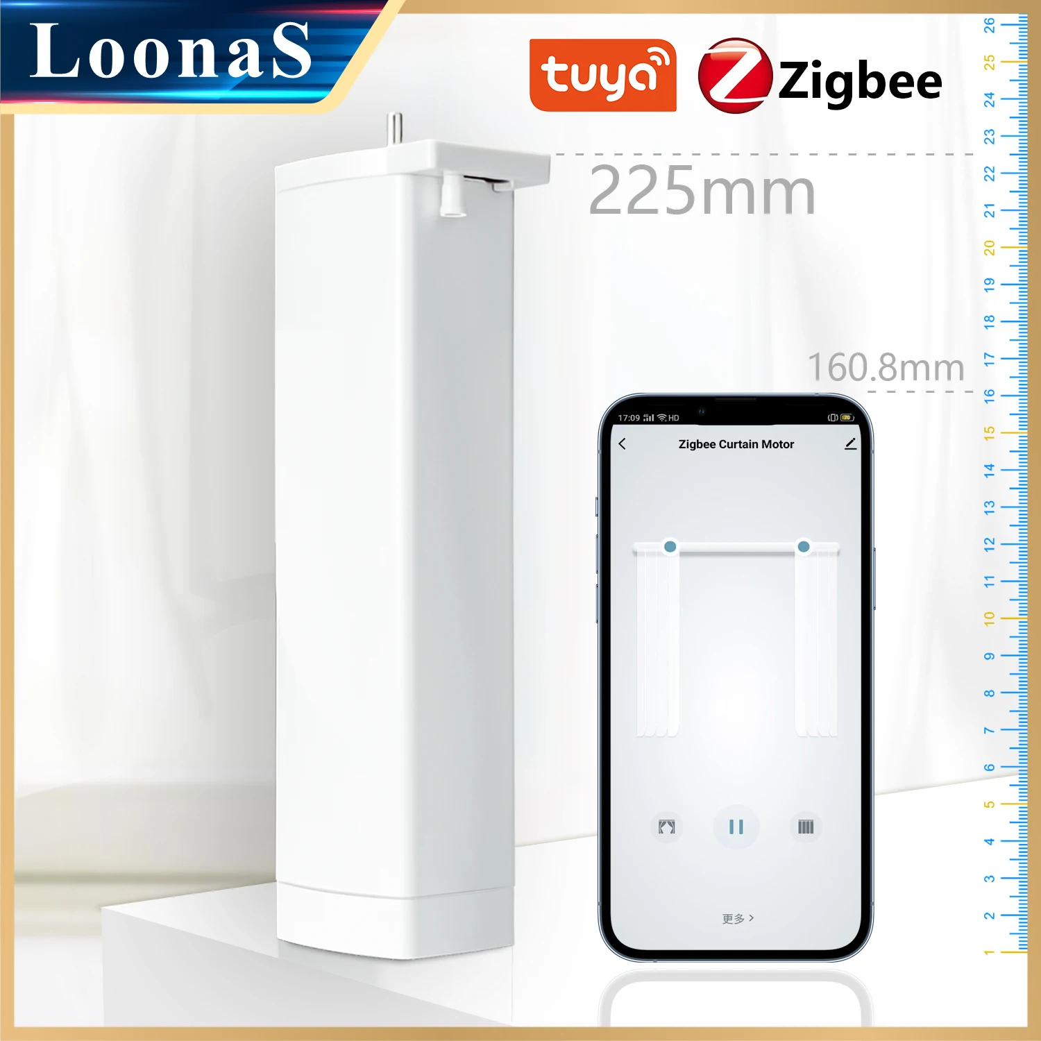 Двигатель для штор Tuya Zigbee 3-го поколения электрический умный с голосовым