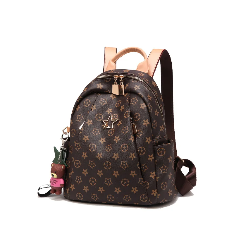 

New Style Backpack Women's 2018 Casual Versatile Fashion Backpack Printed Simple Hand Shoulder Dual Purpose Travel Bag