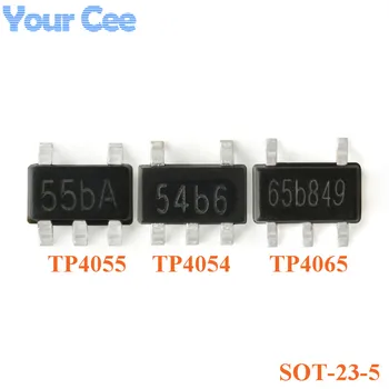 

10pcs TP4054 TP4055 TP4065 SOT-23-5 54b 55b 65b Linear Lithium-ion Battery Charger IC Chip