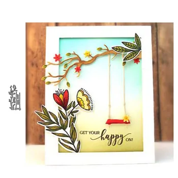 

JC Tree Branch Flower Swing Metal Cutting Dies for Scrapbooking Die Cut Card Make Stencil Craft Paper Album Mold Decoration 2020