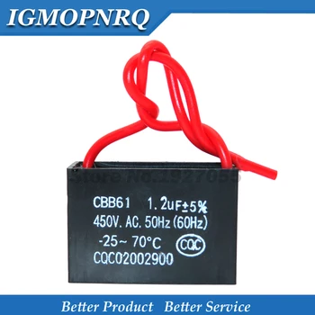 

5pcs CBB61 1.2uf starting capacitance AC Fan Capacitor igmopnrq 450V CBB Motor Run Capacitor