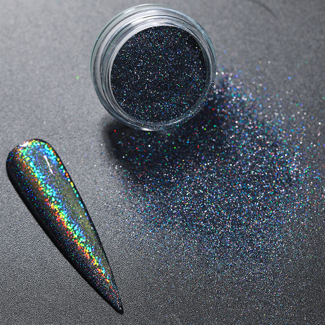 Glitter for Nails iridescent Mirror Nail Powder Polishing Chrome Pigments iridescent Dazzling Dust Nail Art Decorations