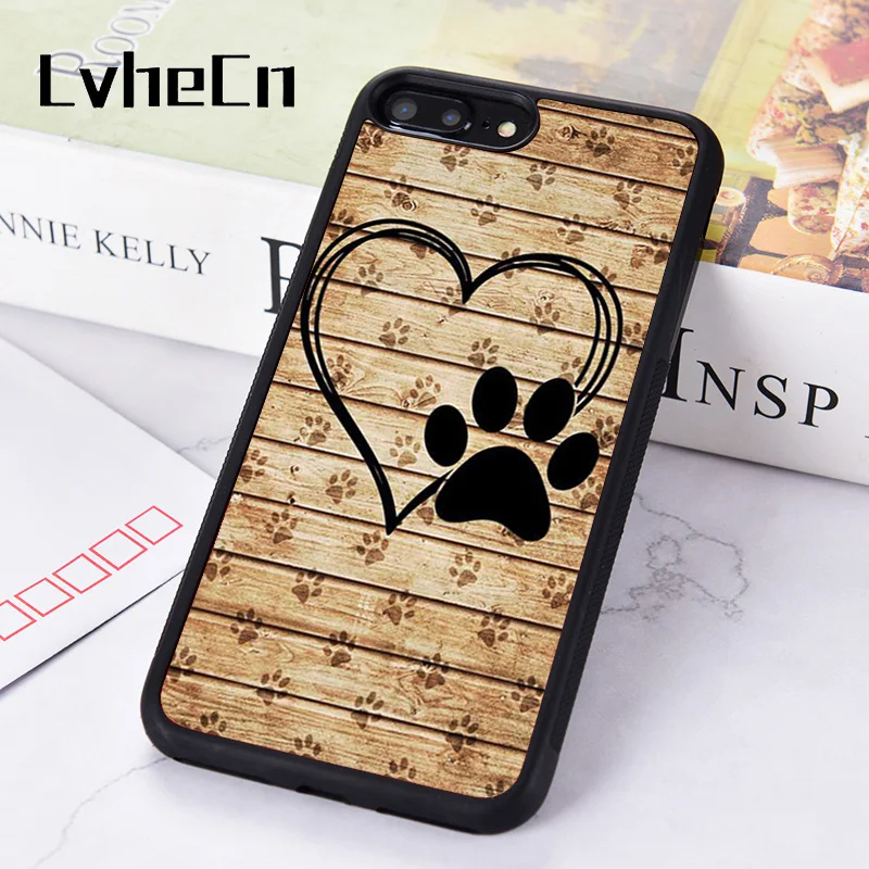 LvheCn силиконовый чехол для телефона iPhone 6 6S 7 8 PLUS XR X XS 11 12 PRO MAX MINI Heart Love Dog Paw с
